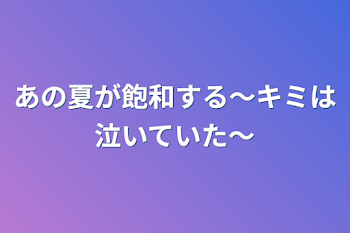 あの夏が飽和する〜キミは泣いていた〜