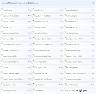 Haldiram's Sweets and Namkeen menu 3