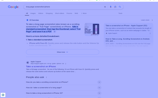 Page Overlay Filter