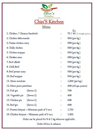 Chin's Kitchen menu 1