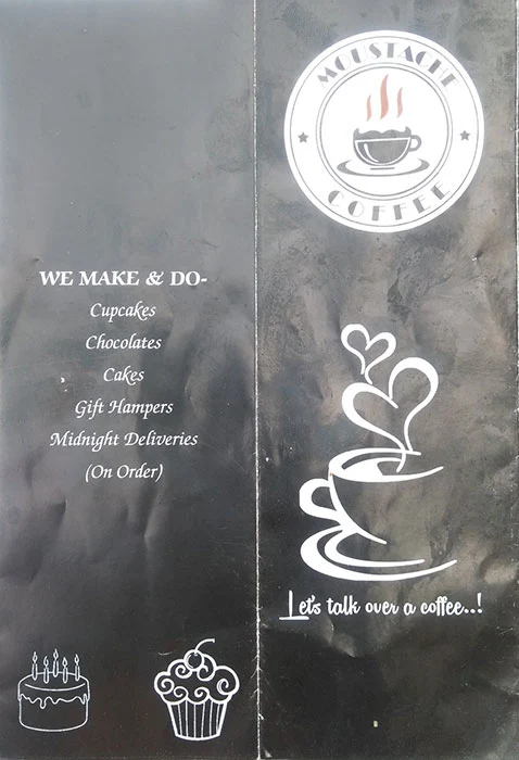 Moustache Coffee menu 