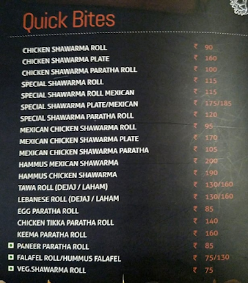 Zaitoon Restaurant menu 