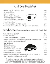 Baker's Nest menu 1