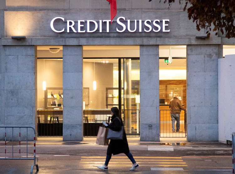 A Credit Suisse branch in Bern, Switzerland, November 29 2022. Picture: ARND WIEGMANN/ REUTERS