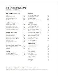 Verandah - The Park menu 2