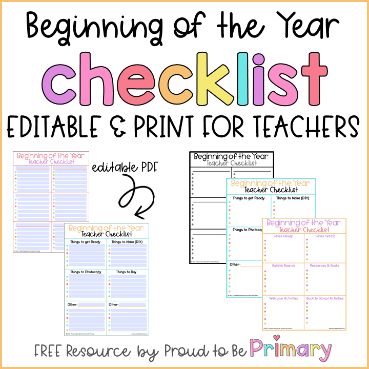 The Ultimate Checklist For Setting Up Your 1st Grade Classroom