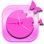 Pink Clock Widget Apk