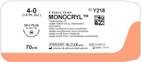 Monocryl 4/0 SH-1 70cm Y218H