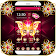 Golden Butterfly Dark Pink Gemstone Theme icon