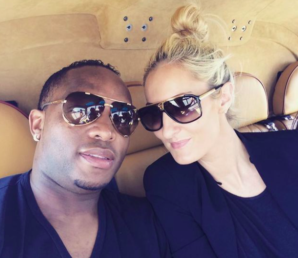 Benni McCarthy and his wife Stacey celebrate a milestone in their marriage.