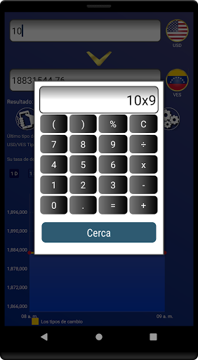 Screenshot US Dollar to Venezuelan Bolíva