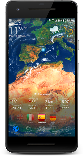 Screenshot 3D EARTH - weather forecast