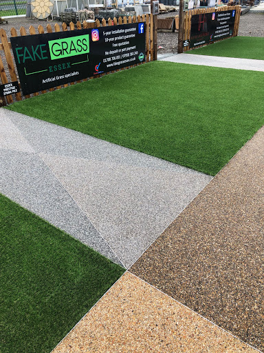 Resin and artificial grass display