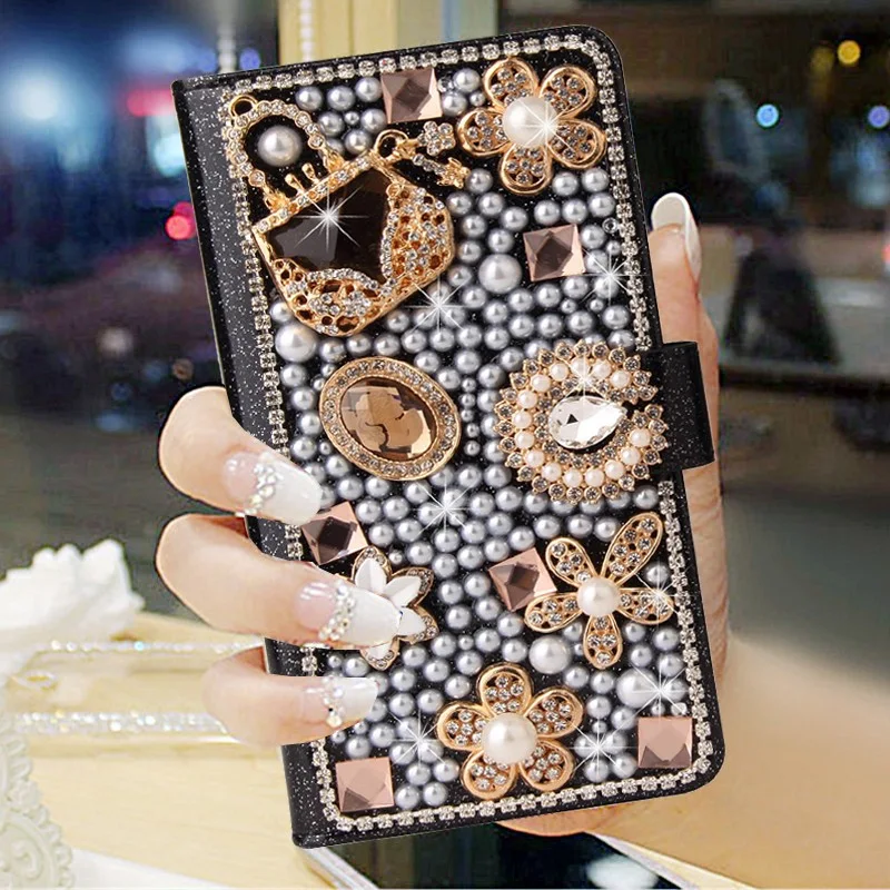 Title 8, Leather Phone Case with Rhinestones All-inclusi...