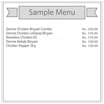 Chickpete Donne Biriyani House menu 