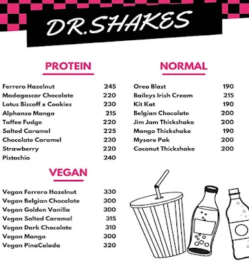 Dr.shakes menu 