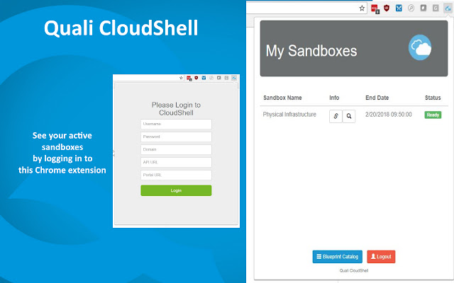 My CloudShell chrome extension