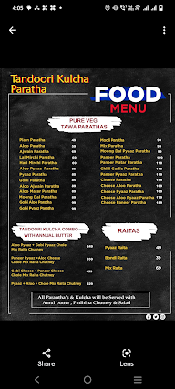 Tandoori Kulcha Paratha menu 1