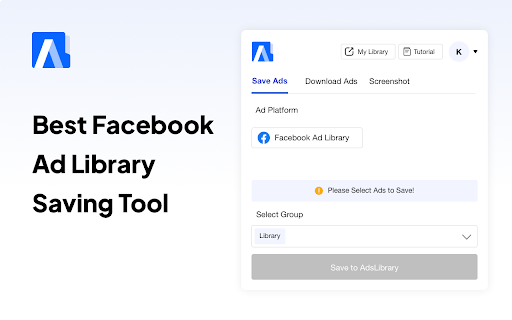 Ad Library: 保存Facebook广告