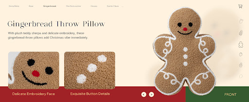 Title 1, Gingerbread Man Merry Christmas Throw Pillow, P...