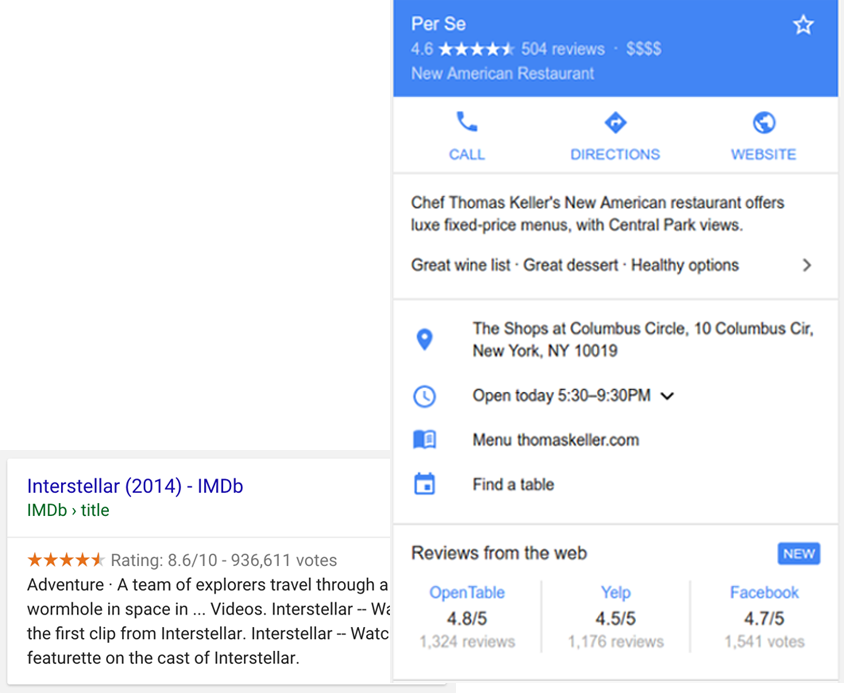 Google Organic Review Snippets