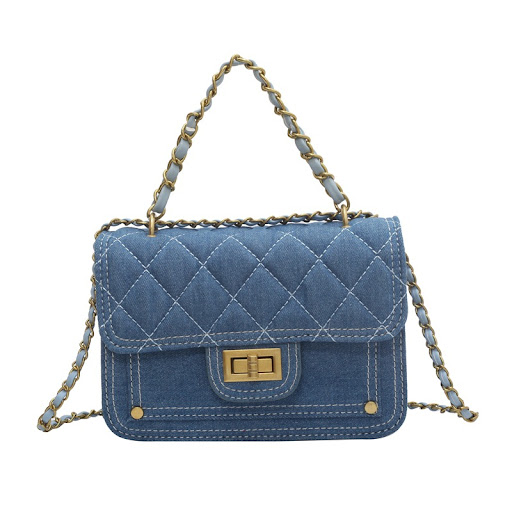 Title 3, Casual Denim Shoulder Bag with High-grade Lock,...