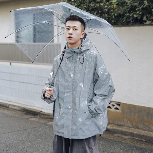 Title 4, Korean Style Stand-up Collar Hooded Casual Refl...