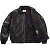 supreme®/stone island® leather bomber jacket fw23