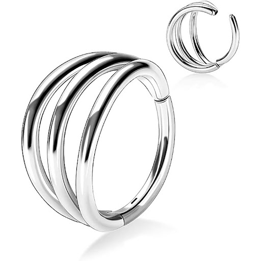 Title 3, Segment Earrings Conch Piercing Cartilage Ring ...