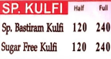 Bastiram Kulfi - Ice Cream menu 