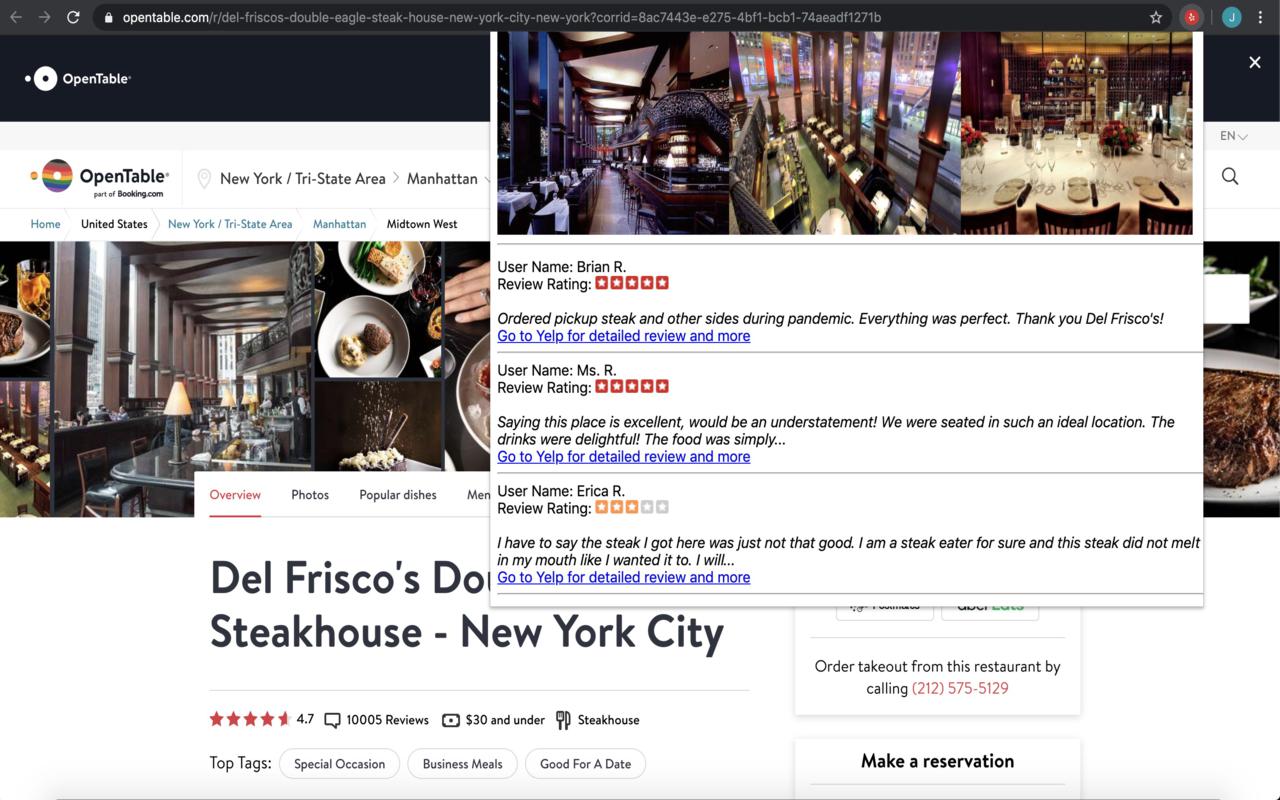 Yelp on OpenTable Preview image 1