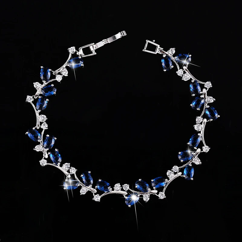 18k witgouden zirkoonarmband