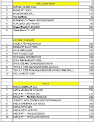 Legends Cafe menu 1