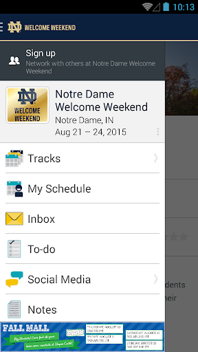 Notre Dame Welcome Week