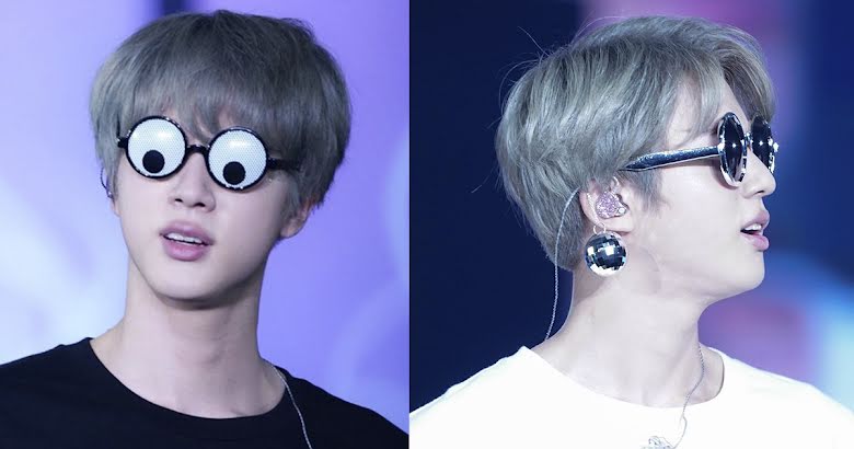 BTS's Jin Keeps Wearing Funny Glasses On Their Love Yourself Tour