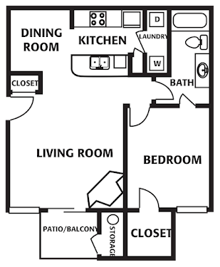 1 Bed 1 Bath