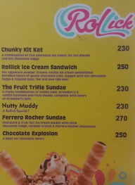 Rollicks menu 4