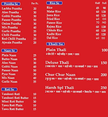 Harsh Punjabi Dhaba menu 