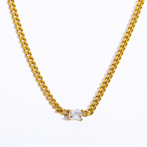 Title 7, Heavy Industry Cuban Chain Love Necklace. A dur...