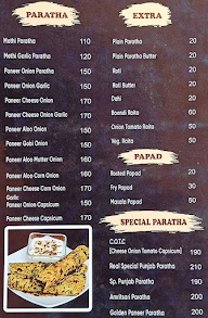 Punjab Parantha Point menu 1