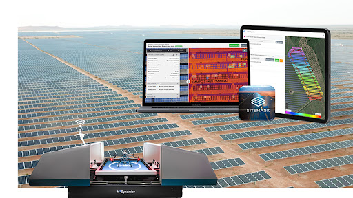 H3 Dynamics' DBX-G7 Drone-in-a-Box links seamlessly to Solar Farm inspection AI-analytics powered by Sitemark. Instead of sending operators to remote locations. DBX drone stations can be deployed permanently at solar farms for autonomous PV panel health checks, to conduct site security or to track site construction progress. (Graphic: Business Wire)