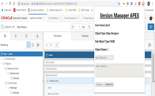 Application Express Version Manager