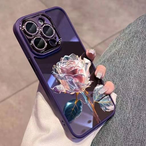Title 4, Full Package Rose Phone Case with Lens Film. Co...