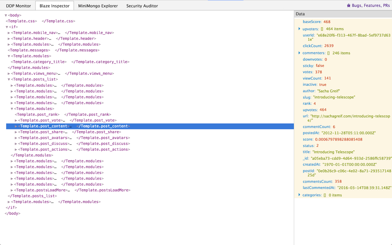 Meteor DevTools Preview image 4