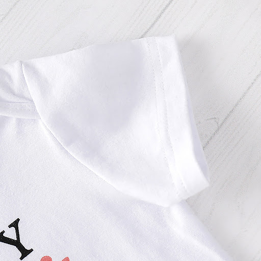 Title 6, Three-piece short sleeve colorful stretch turba...