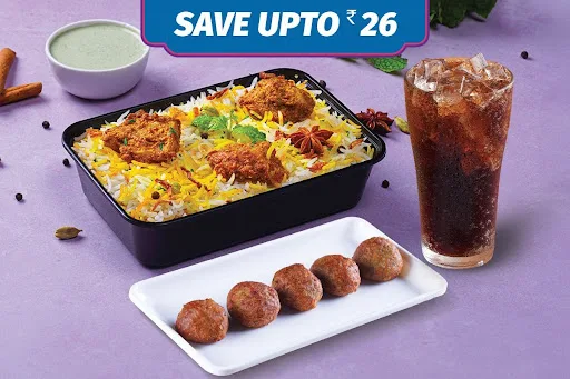 Non Veg Mini Biryani + Kebab + Coke Meal