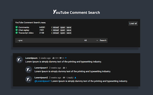 YCS - YouTube Comment Search