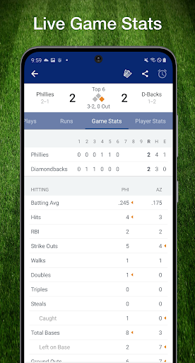 Screenshot Scores App: MLB Baseball