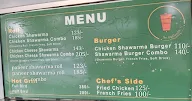 Highlander's Shawarma menu 1