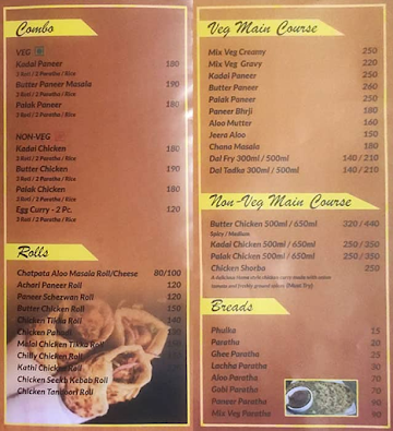 Khao Janab menu 